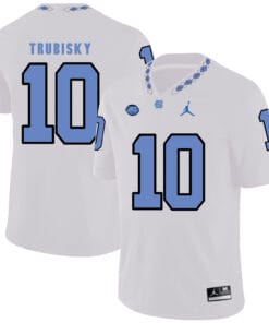North Carolina Tar Heels #10 Mitchell Trubisky Football Jersey White