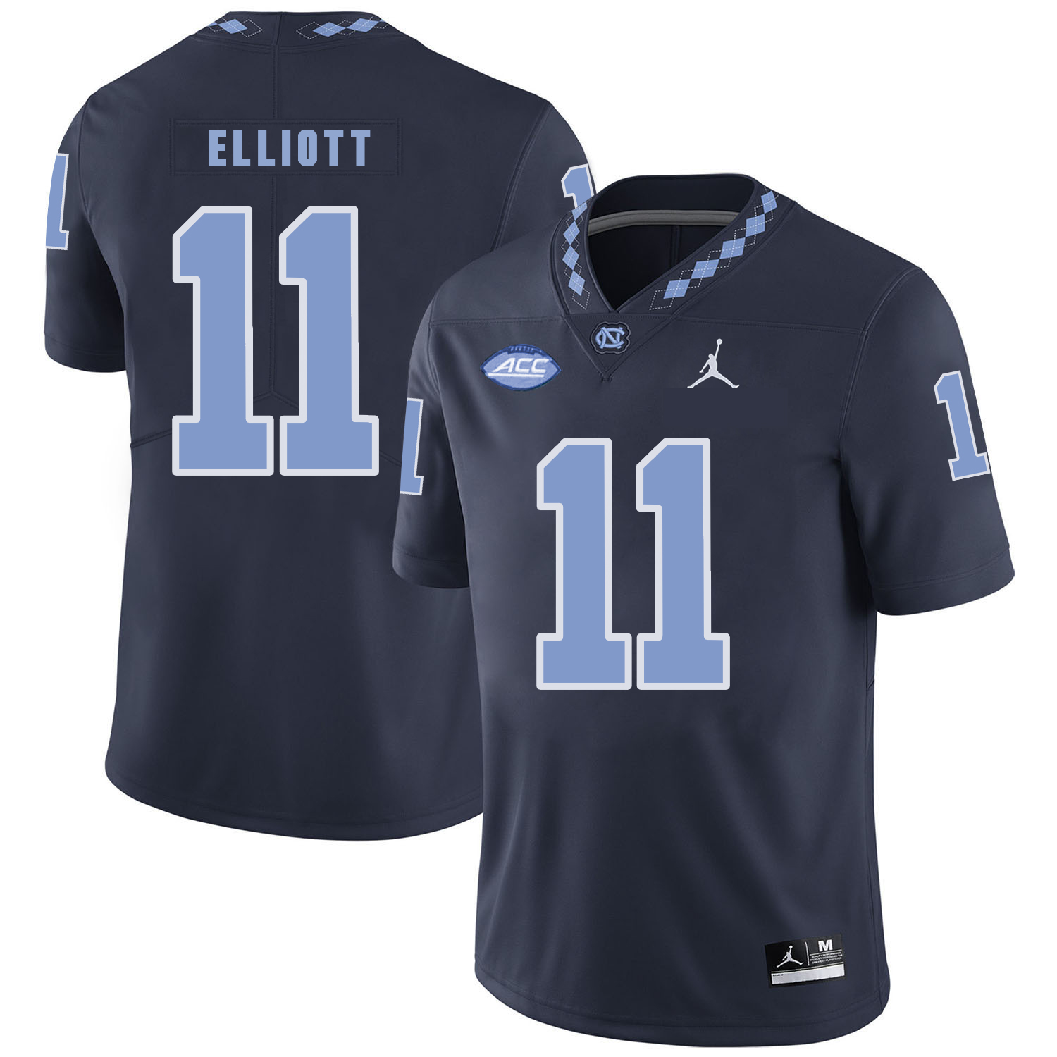 North Carolina Tar Heels #11 Nathan Elliott Football Jersey Black