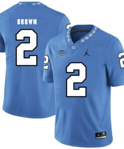 North Carolina Tar Heels #2 Jordon Brown NCAA Football Jersey Blue