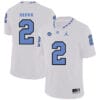 North Carolina Tar Heels #2 Jordon Brown NCAA Football Jersey White