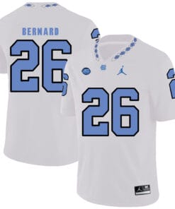 North Carolina Tar Heels #26 Young Bernard Football Jersey White