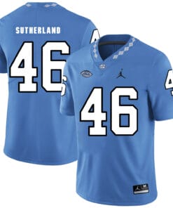 North Carolina Tar Heels #46 Bill Sutherland Football Jersey Blue