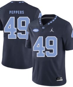 North Carolina Tar Heels #49 Julius Peppers Football Jersey Black
