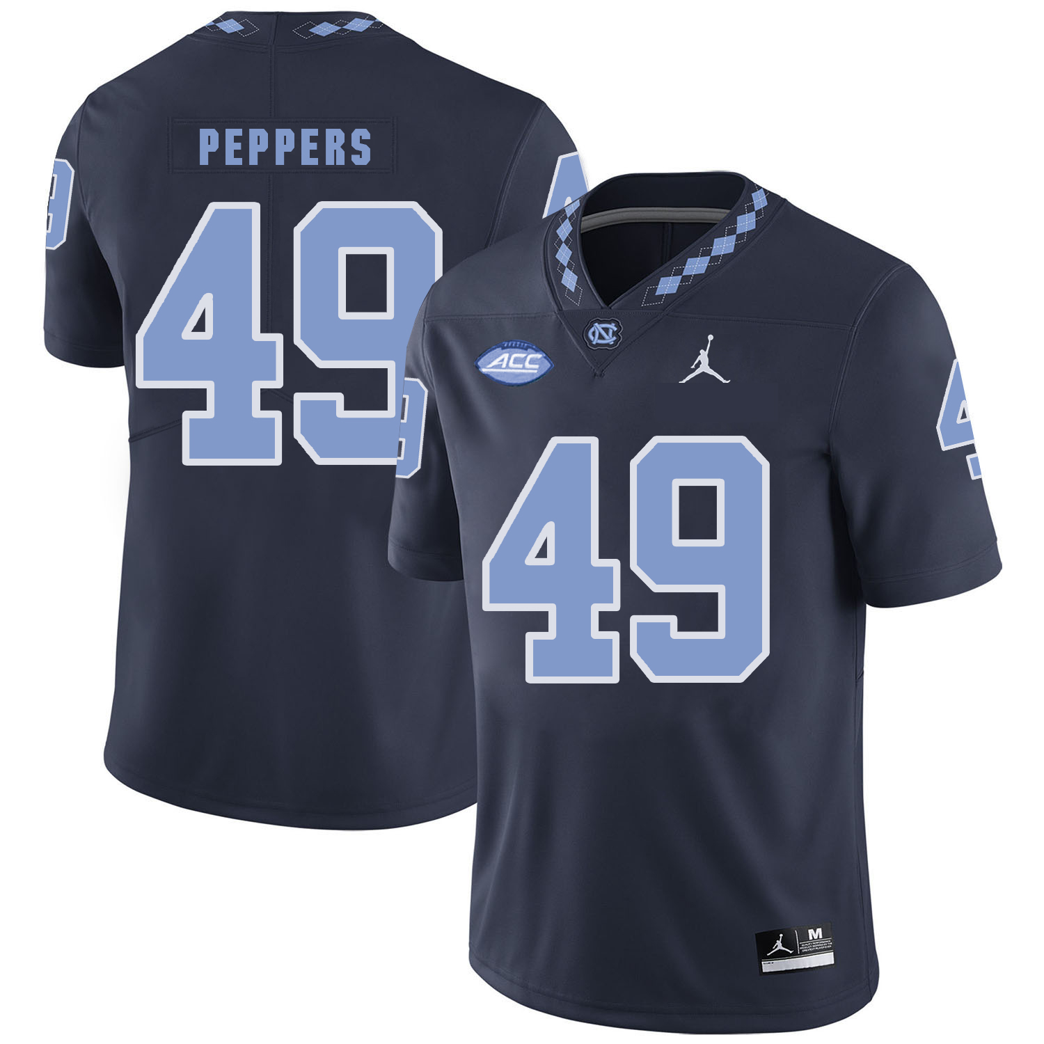 North Carolina Tar Heels #49 Julius Peppers Football Jersey Black