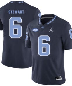 North Carolina Tar Heels #6 MJ Stewart NCAA Football Jersey Black