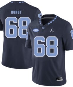 North Carolina Tar Heels #68 James Hurst Football Jersey Black