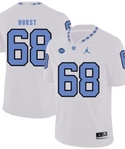 North Carolina Tar Heels #68 James Hurst Football Jersey White