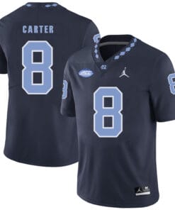 North Carolina Tar Heels #8 Michael Carter NCAA Football Jersey Black