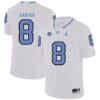 North Carolina Tar Heels #8 Michael Carter NCAA Football Jersey White