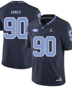 North Carolina Tar Heels #90 Nazair Jones NCAA Football Jersey Black