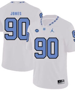 North Carolina Tar Heels #90 Nazair Jones NCAA Football Jersey White