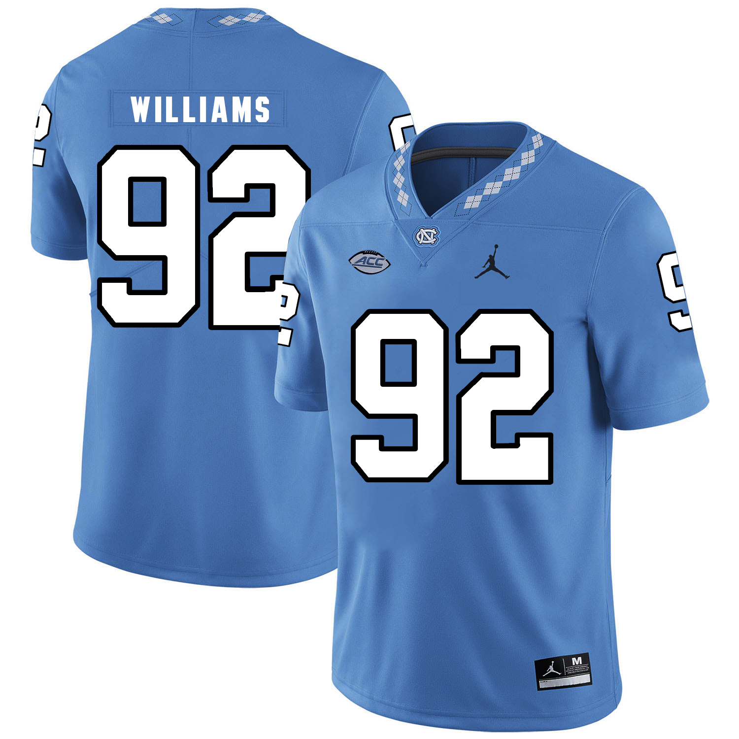 North Carolina Tar Heels #92 Sylvester Williams Football Jersey Blue