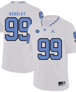 North Carolina Tar Heels #99 George Barclay Football Jersey White