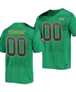 Custom Notre Dame Football Jersey Name And Number Green