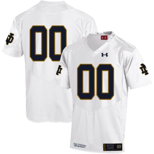 Custom Notre Dame Jersey Name And Number Football White