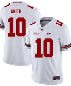 Ohio State Buckeyes #10 Troy Smith Football Jersey White