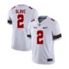 Ohio State Buckeyes #2 Chris Olave Jersey College Football Jersey Diamond White Stitched