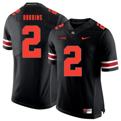 Ohio State Buckeyes #2 J.K Dobbins Football Jersey Black Shadow