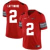 Ohio State Buckeyes #2 Marshon Lattimore Football Jersey Diamond Red