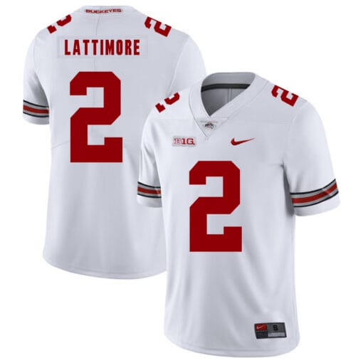 Ohio State Buckeyes #2 Marshon Lattimore Football Jersey White