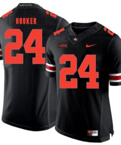 Ohio State Buckeyes #24 Malik Hooker Football Jersey Black Shadow