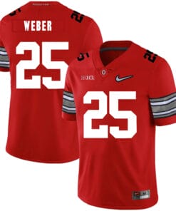 Ohio State Buckeyes #25 Mike Weber Football Jersey Diamond Red
