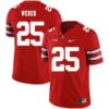 Ohio State Buckeyes #25 Mike Weber Football Jersey Red