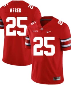 Ohio State Buckeyes #25 Mike Weber Football Jersey Red