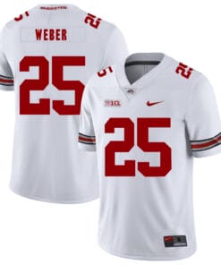 Ohio State Buckeyes #25 Mike Weber Football Jersey White