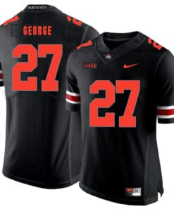 Ohio State Buckeyes #27 Eddie George Football Jersey Black Shadow