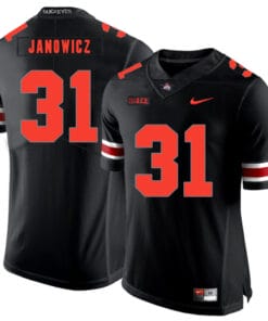 Ohio State Buckeyes #31 Vic Janowicz Football Jersey Black Shadow