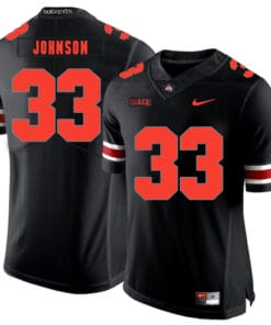 Ohio State Buckeyes #33 Pete Johnson Football Jersey Black Shadow