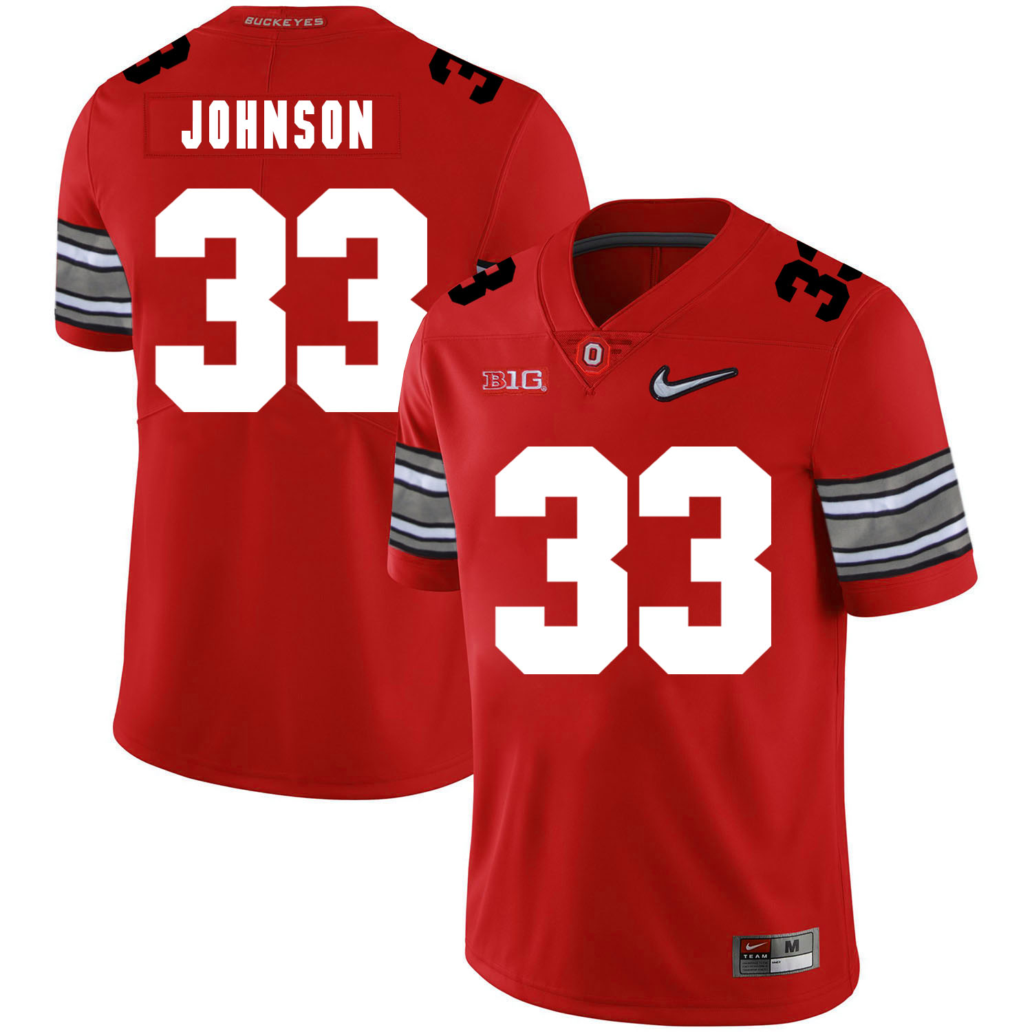 Ohio State Buckeyes #33 Pete Johnson Football Jersey Diamond Red