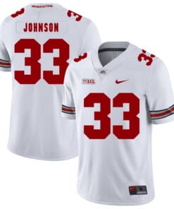 Ohio State Buckeyes #33 Pete Johnson Football Jersey White