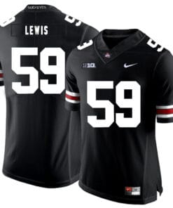 Ohio State Buckeyes #59 Tyquan Lewis Football Jersey Black