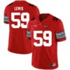 Ohio State Buckeyes #59 Tyquan Lewis Football Jersey Diomand Red