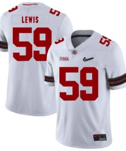 Ohio State Buckeyes #59 Tyquan Lewis Football Jersey Diomand White