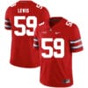 Ohio State Buckeyes #59 Tyquan Lewis Football Jersey Red