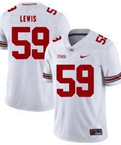 Ohio State Buckeyes #59 Tyquan Lewis Football Jersey White