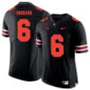 Ohio State Buckeyes #6 Sam Hubbard Football Jersey Black Shadow