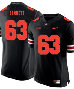 Ohio State Buckeyes #63 Michael Bennett IV Football Jersey Black Shadow