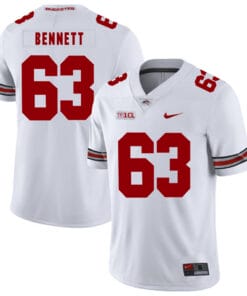 Ohio State Buckeyes #63 Michael Bennett IV Football Jersey White