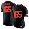 Ohio State Buckeyes #65 Pat Elflein Football Jersey Black Shadow