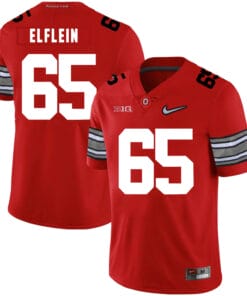 Ohio State Buckeyes #65 Pat Elflein Football Jersey Diamond Red