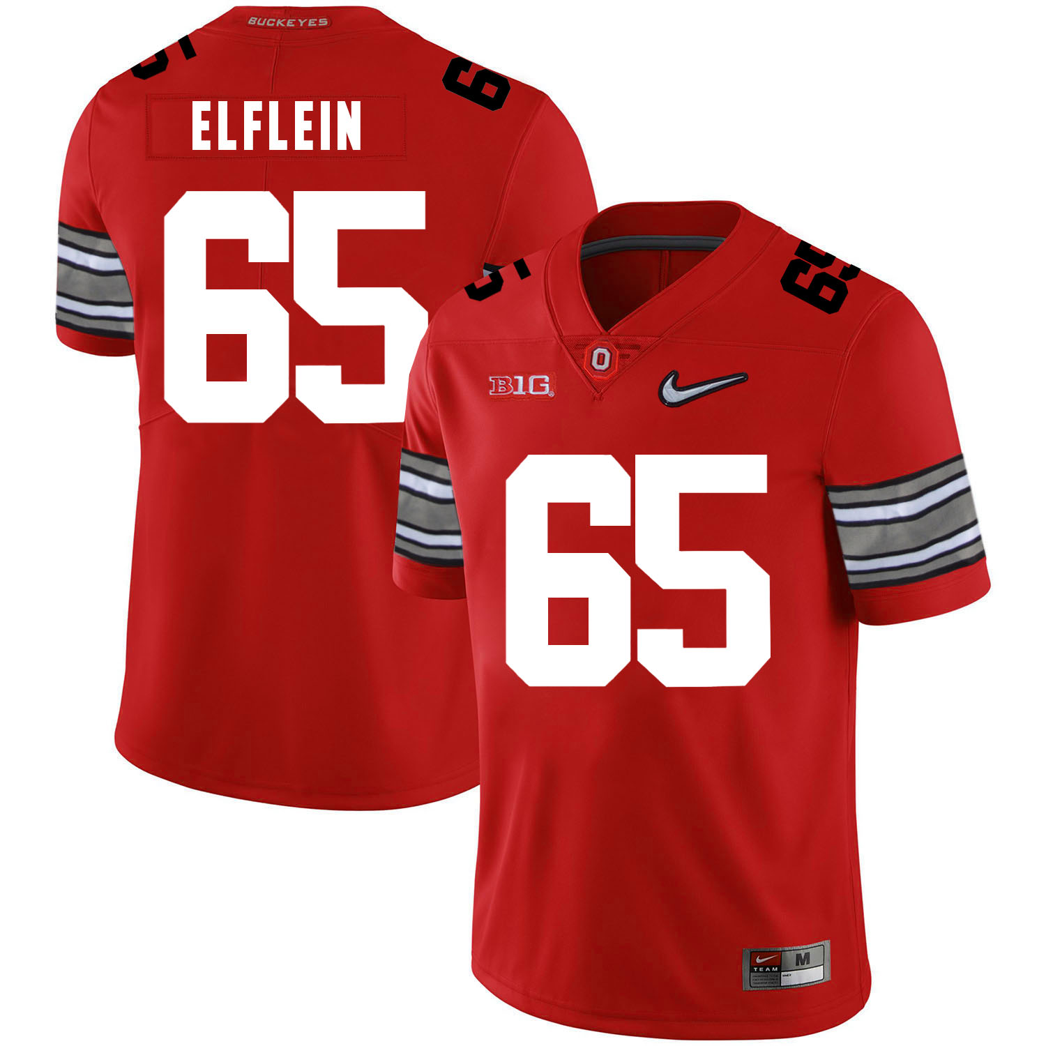 Ohio State Buckeyes #65 Pat Elflein Football Jersey Diamond Red