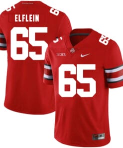 Ohio State Buckeyes #65 Pat Elflein Football Jersey Red