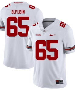 Ohio State Buckeyes #65 Pat Elflein Football Jersey White