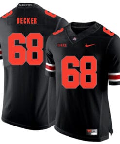 Ohio State Buckeyes #68 Taylor Decker Football Jersey Black Shadow