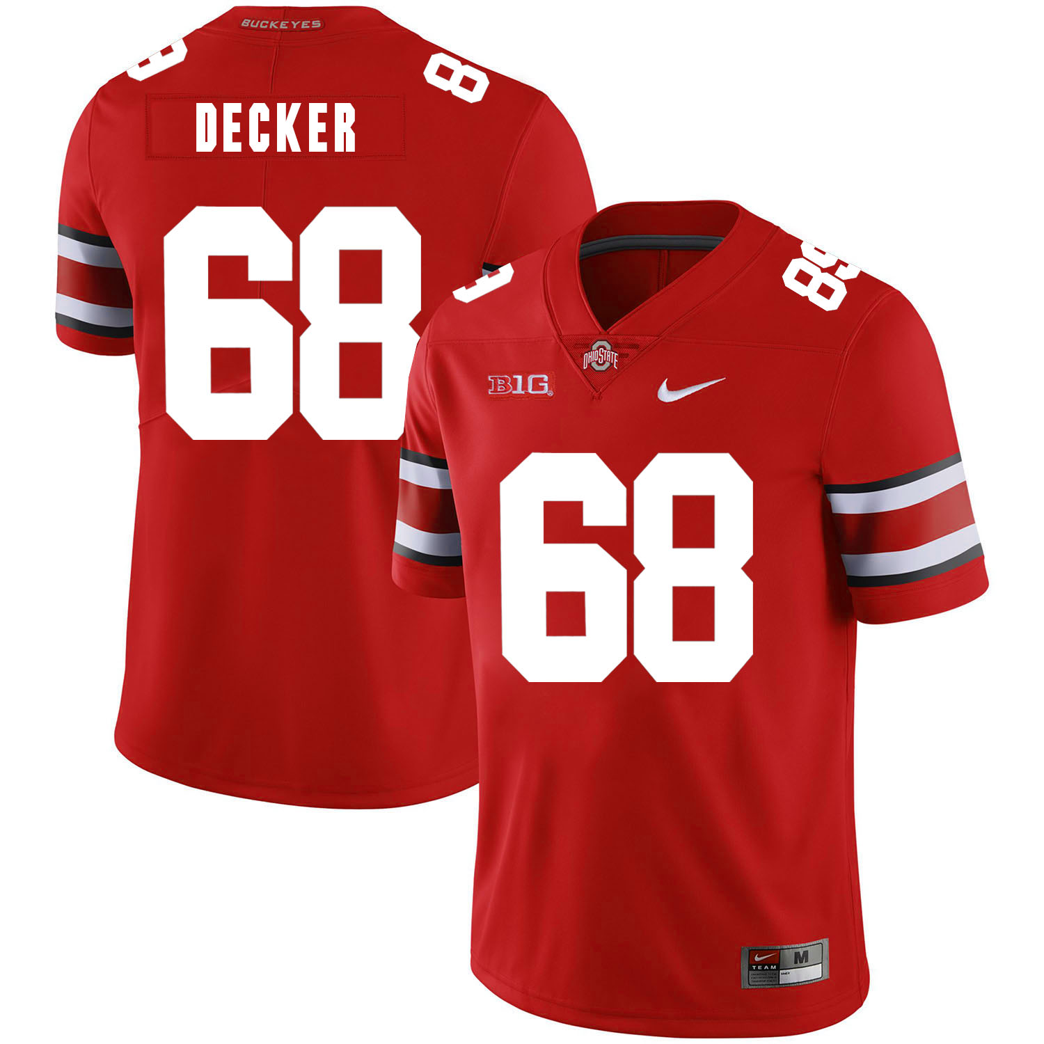 Ohio State Buckeyes #68 Taylor Decker Football Jersey Red