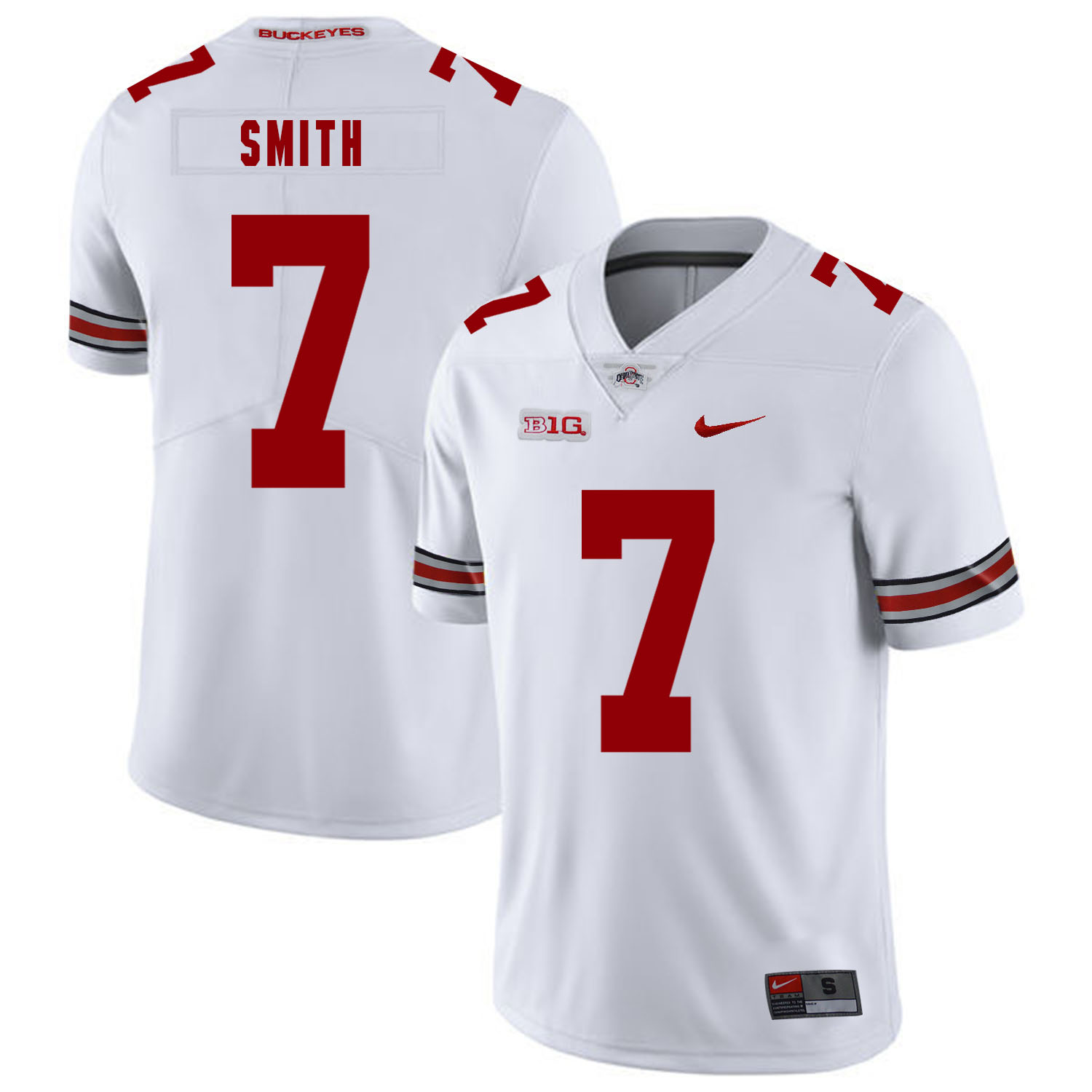 Ohio State Buckeyes #7 Rod Smith College Football Jersey White